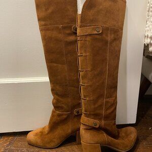Franco Sarto Suede Knee-High Boots